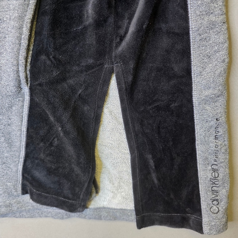 Calvin Klein Hoodie Women 2X Gray Excellent Velvet Trim Full Zip Performance - Picture 2 of 5